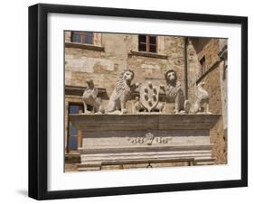 Palazzo Tarugi, Piazza Grande, Montepulciano, Val D'Orcia, Siena Province, Tuscany, Italy, Europe-Pitamitz Sergio-Framed Photographic Print