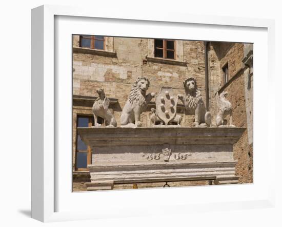 Palazzo Tarugi, Piazza Grande, Montepulciano, Val D'Orcia, Siena Province, Tuscany, Italy, Europe-Pitamitz Sergio-Framed Photographic Print