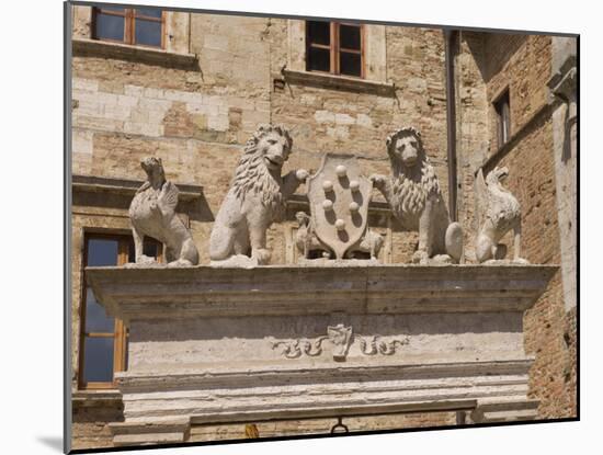 Palazzo Tarugi, Piazza Grande, Montepulciano, Val D'Orcia, Siena Province, Tuscany, Italy, Europe-Pitamitz Sergio-Mounted Photographic Print