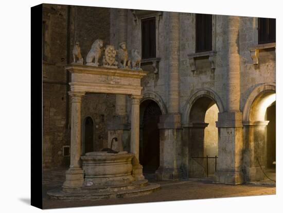 Palazzo Tarugi, Piazza Grande, Montepulciano, Val D'Orcia, Siena Province, Tuscany, Italy-Sergio Pitamitz-Stretched Canvas