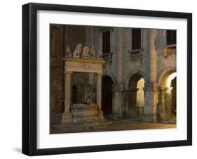 Palazzo Tarugi, Piazza Grande, Montepulciano, Val D'Orcia, Siena Province, Tuscany, Italy-Sergio Pitamitz-Framed Photographic Print