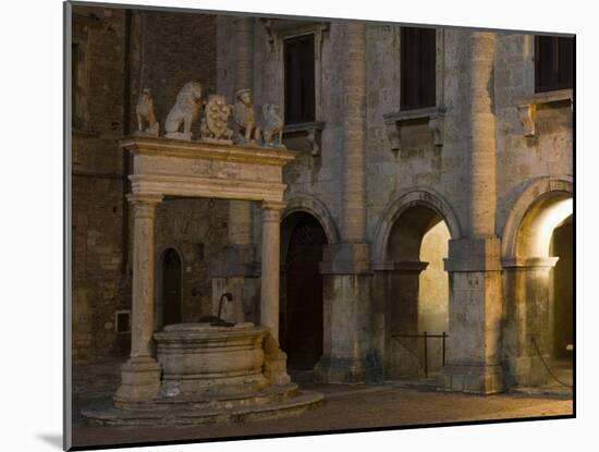 Palazzo Tarugi, Piazza Grande, Montepulciano, Val D'Orcia, Siena Province, Tuscany, Italy-Sergio Pitamitz-Mounted Photographic Print