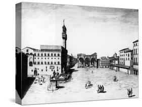 Palazzo Vecchio and Loggia Dei Lanzi, Florence, Tuscany, Italy, 17th Century-null-Stretched Canvas
