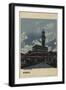 Palazzo Vecchio, Florence, in the Moonlight-null-Framed Giclee Print