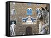 Palazzo Vecchio, Marzocco Lion and Statue of David, Piazza Della Signoria, UNESCO Heritage Site-Nico Tondini-Framed Stretched Canvas