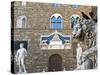 Palazzo Vecchio, Marzocco Lion and Statue of David, Piazza Della Signoria, UNESCO Heritage Site-Nico Tondini-Stretched Canvas