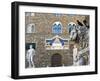 Palazzo Vecchio, Marzocco Lion and Statue of David, Piazza Della Signoria, UNESCO Heritage Site-Nico Tondini-Framed Premium Photographic Print