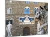 Palazzo Vecchio, Marzocco Lion and Statue of David, Piazza Della Signoria, UNESCO Heritage Site-Nico Tondini-Mounted Photographic Print