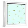 Pale Aqua Golden Squares Confetti-Tina Lavoie-Framed Giclee Print