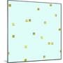 Pale Aqua Golden Squares Confetti-Tina Lavoie-Mounted Giclee Print