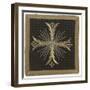 Pale Black Velvet Embroidered with Gold and Silver-null-Framed Giclee Print