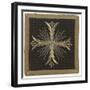Pale Black Velvet Embroidered with Gold and Silver-null-Framed Giclee Print