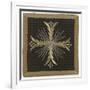 Pale Black Velvet Embroidered with Gold and Silver-null-Framed Giclee Print