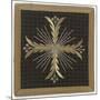 Pale Black Velvet Embroidered with Gold and Silver-null-Mounted Giclee Print