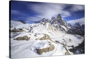 Pale Di San Martino. Rolle Pass Panaveggio Dolomites Trentino Alto Adige Italy Europe-ClickAlps-Stretched Canvas