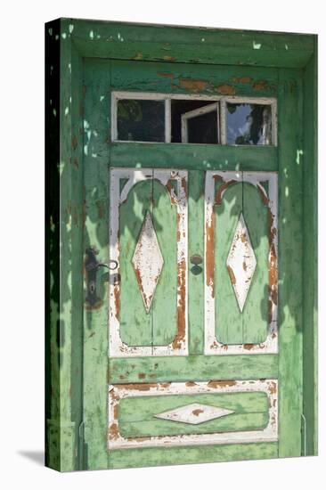 pale green wooden door-Klaus Scholz-Stretched Canvas