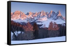 Pale of San Martino, Dolomites, Trento province, Trentino Alto Adige, Italy, Europe. View of Cimon -ClickAlps-Framed Stretched Canvas