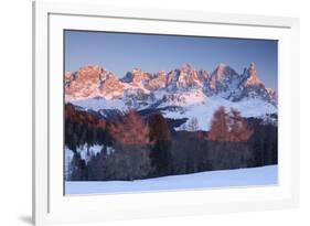 Pale of San Martino, Dolomites, Trento province, Trentino Alto Adige, Italy, Europe. View of Cimon -ClickAlps-Framed Photographic Print