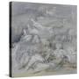 Pale Shelter Scene-Henry Moore-Stretched Canvas