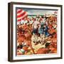 "Palefaces at the Beach," July 27, 1946-Constantin Alajalov-Framed Giclee Print