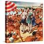 "Palefaces at the Beach," July 27, 1946-Constantin Alajalov-Stretched Canvas