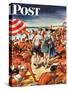 "Palefaces at the Beach," Saturday Evening Post Cover, July 27, 1946-Constantin Alajalov-Stretched Canvas