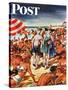 "Palefaces at the Beach," Saturday Evening Post Cover, July 27, 1946-Constantin Alajalov-Stretched Canvas