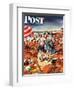 "Palefaces at the Beach," Saturday Evening Post Cover, July 27, 1946-Constantin Alajalov-Framed Giclee Print