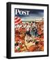 "Palefaces at the Beach," Saturday Evening Post Cover, July 27, 1946-Constantin Alajalov-Framed Premium Giclee Print