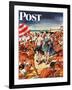 "Palefaces at the Beach," Saturday Evening Post Cover, July 27, 1946-Constantin Alajalov-Framed Giclee Print