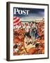 "Palefaces at the Beach," Saturday Evening Post Cover, July 27, 1946-Constantin Alajalov-Framed Giclee Print