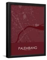 Palembang, Indonesia Red Map-null-Framed Poster