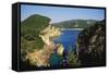 Paleokastritsa, Corfu, Greece-Hans Peter Merten-Framed Stretched Canvas