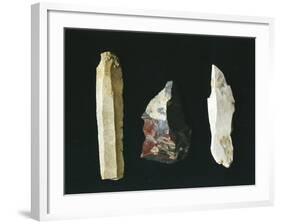 Paleolithic Flint Tools, Scrapers-null-Framed Giclee Print