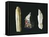 Paleolithic Flint Tools, Scrapers-null-Framed Stretched Canvas