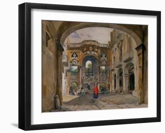 Palermo, 1844 watercolor-Rudolph von Alt-Framed Giclee Print