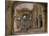 Palermo, 1844 watercolor-Rudolph von Alt-Stretched Canvas