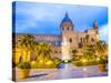 Palermo Cathedral (Duomo Di Palermo) at Night, Palermo, Sicily, Italy, Europe-Matthew Williams-Ellis-Stretched Canvas