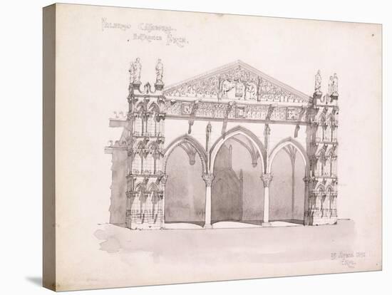 Palermo Cathedral, Study of the Entrance Porch, 1891-Charles Rennie Mackintosh-Stretched Canvas