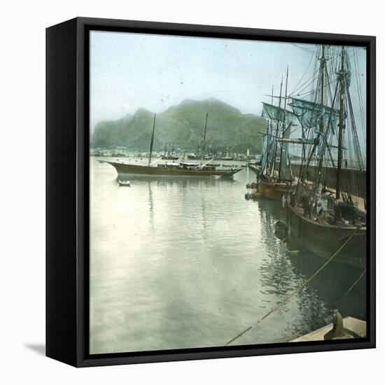 Palermo (Sicily), Mount Pellegrino Seen from the Port-Leon, Levy et Fils-Framed Stretched Canvas