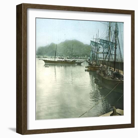 Palermo (Sicily), Mount Pellegrino Seen from the Port-Leon, Levy et Fils-Framed Photographic Print