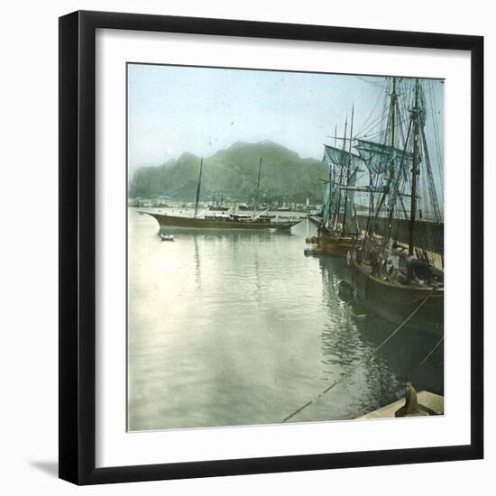 Palermo (Sicily), Mount Pellegrino Seen from the Port-Leon, Levy et Fils-Framed Photographic Print