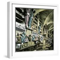 Palermo (Sicily), the Catacombs-Leon, Levy et Fils-Framed Photographic Print