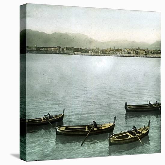 Palermo (Sicily), the City Seen from the Port-Leon, Levy et Fils-Stretched Canvas