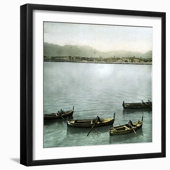 Palermo (Sicily), the City Seen from the Port-Leon, Levy et Fils-Framed Photographic Print