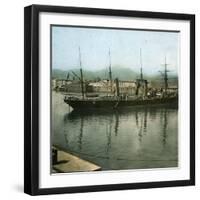 Palermo (Sicily), the Port-Leon, Levy et Fils-Framed Photographic Print