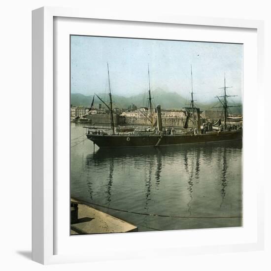 Palermo (Sicily), the Port-Leon, Levy et Fils-Framed Photographic Print