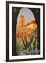 Palermo Sicily Tourism Travel Vintage Ad-null-Framed Art Print