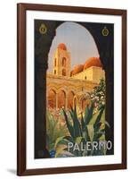 Palermo Sicily Tourism Travel Vintage Ad-null-Framed Art Print