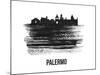 Palermo Skyline Brush Stroke - Black II-NaxArt-Mounted Art Print